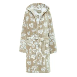 Accappatoio cotone velour motivo floreale Portofino