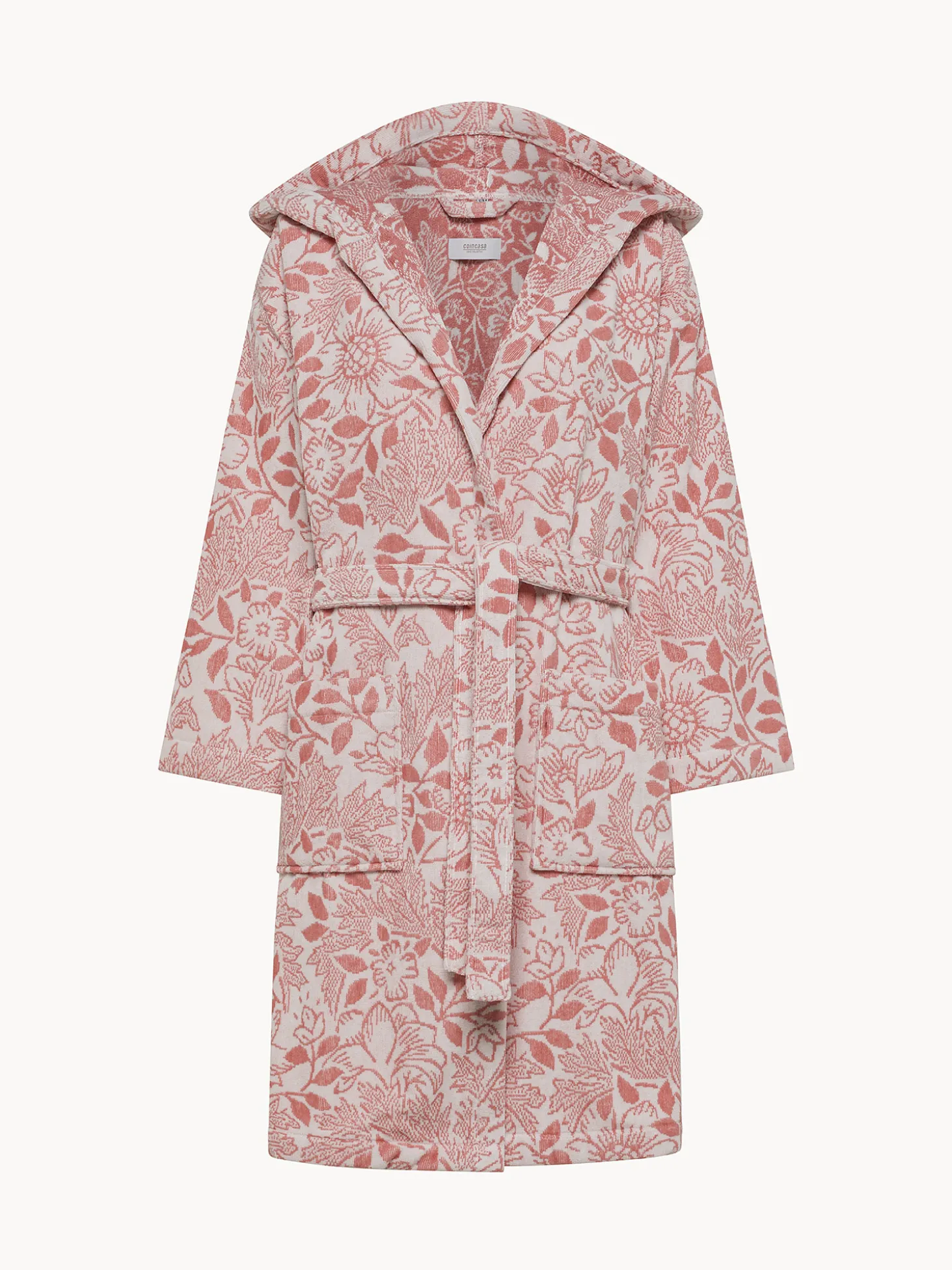 Accappatoio in cotone velour fantasia floreale