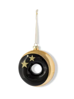 Addobbo albero con stelle in vetro decorato a mano