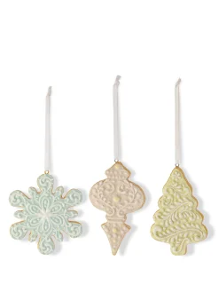 Addobbo albero in ceramica decorato a mano