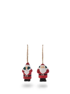 Addobbo albero in legno a babbo Natale