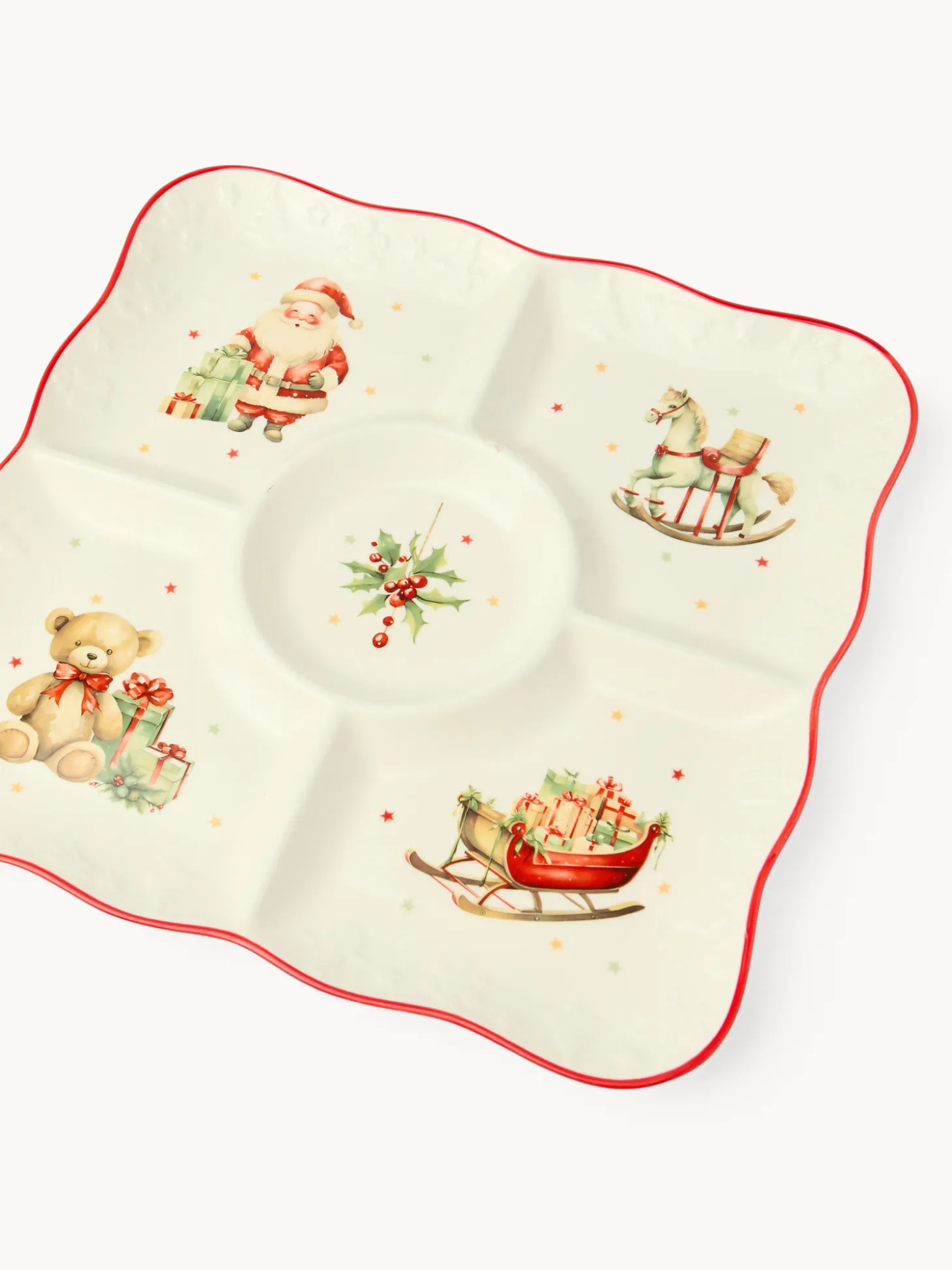 Antipastiera in porcellana Natale vintage