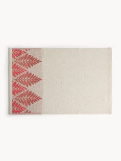 Asciugamano bordo jacquard fantasia foglie
