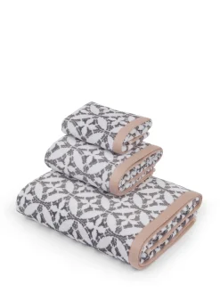 Asciugamano cotone velour motivo geometrico Portofino