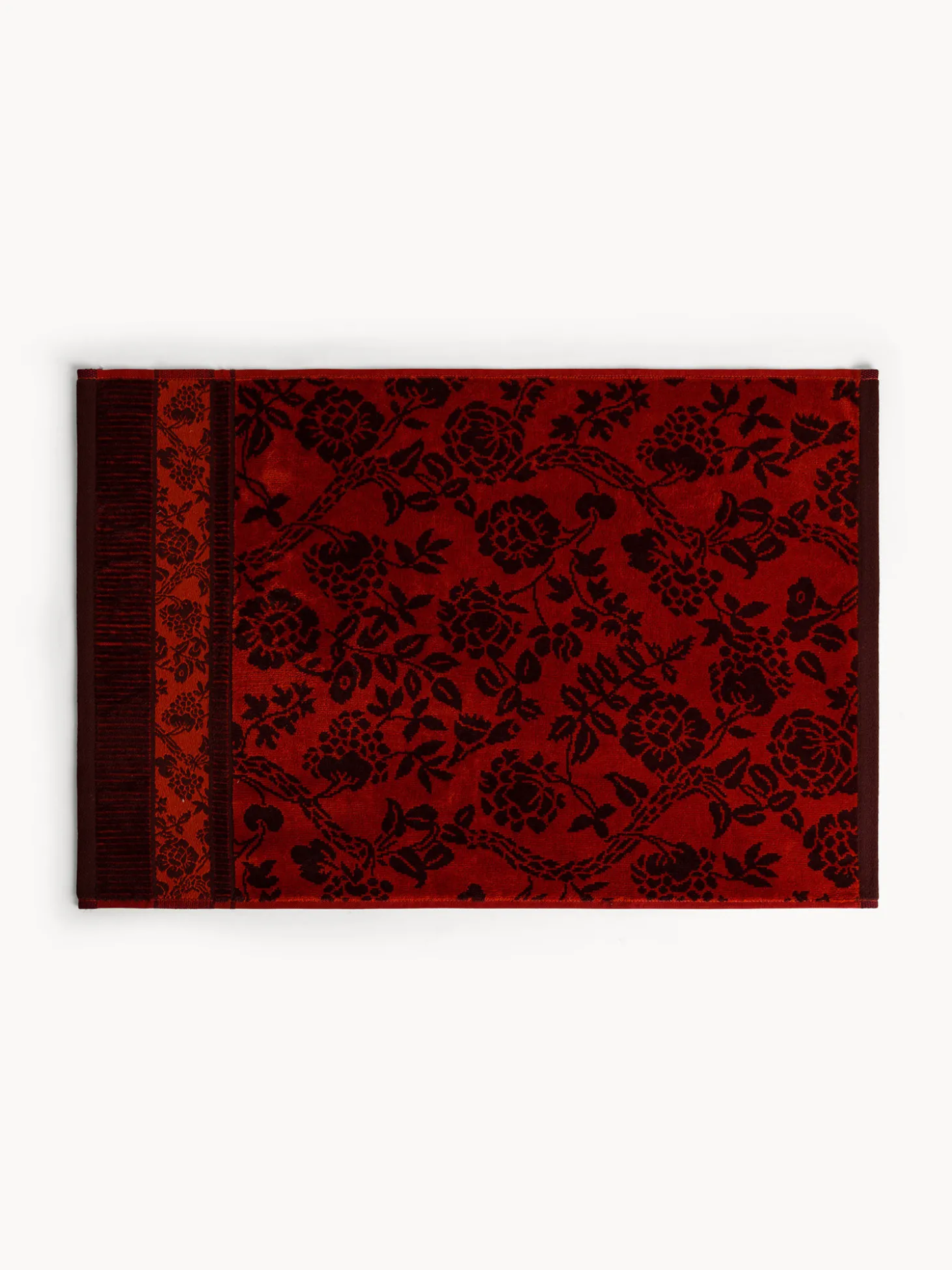 Asciugamano in cotone velour fantasia floreale