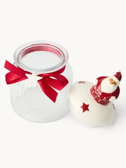 Barattolo in vetro con tappo a Babbo Natale