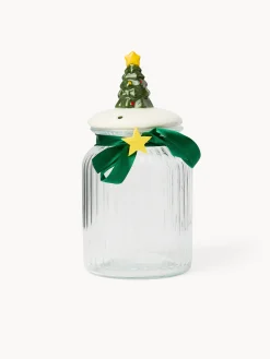 Barattolo in vetro con tappo a Babbo Natale