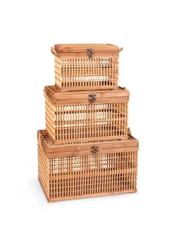 Baule decorativo in bamboo