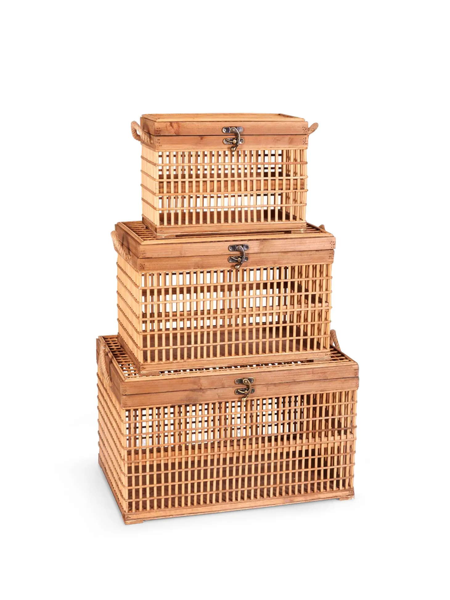 Baule decorativo in bamboo