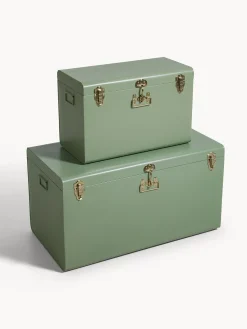 Baule decorativo in ferro verniciato