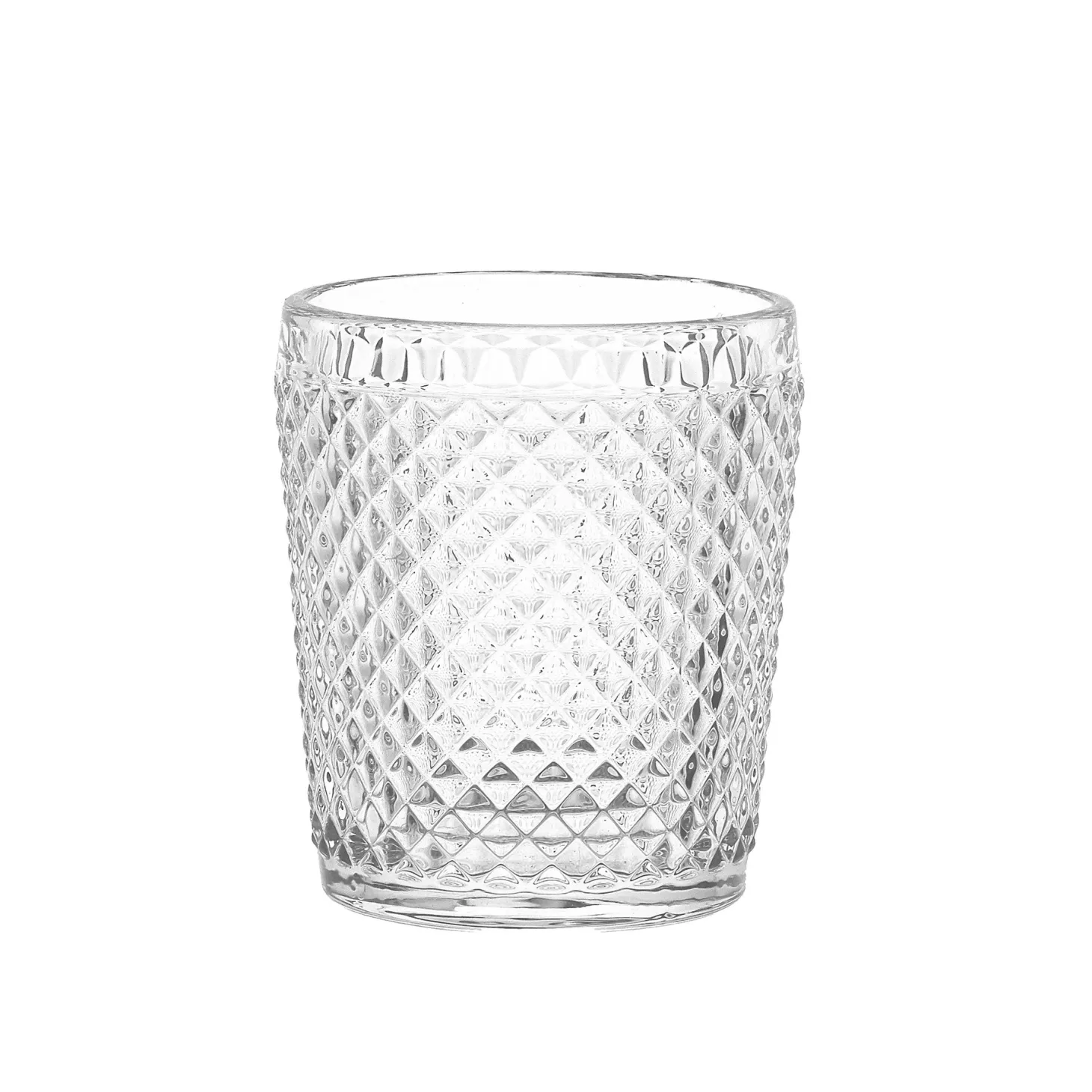 Bicchiere acqua vetro sfaccettato