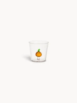 Bicchiere in vetro borosilicato dettaglio zucca
