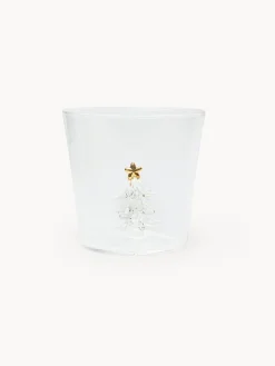 Bicchiere in vetro borosilicato dettaglio alberello