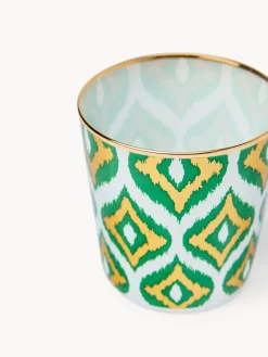 Bicchieri in vetro con decoro ikat