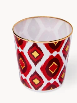 Bicchieri in vetro con decoro ikat