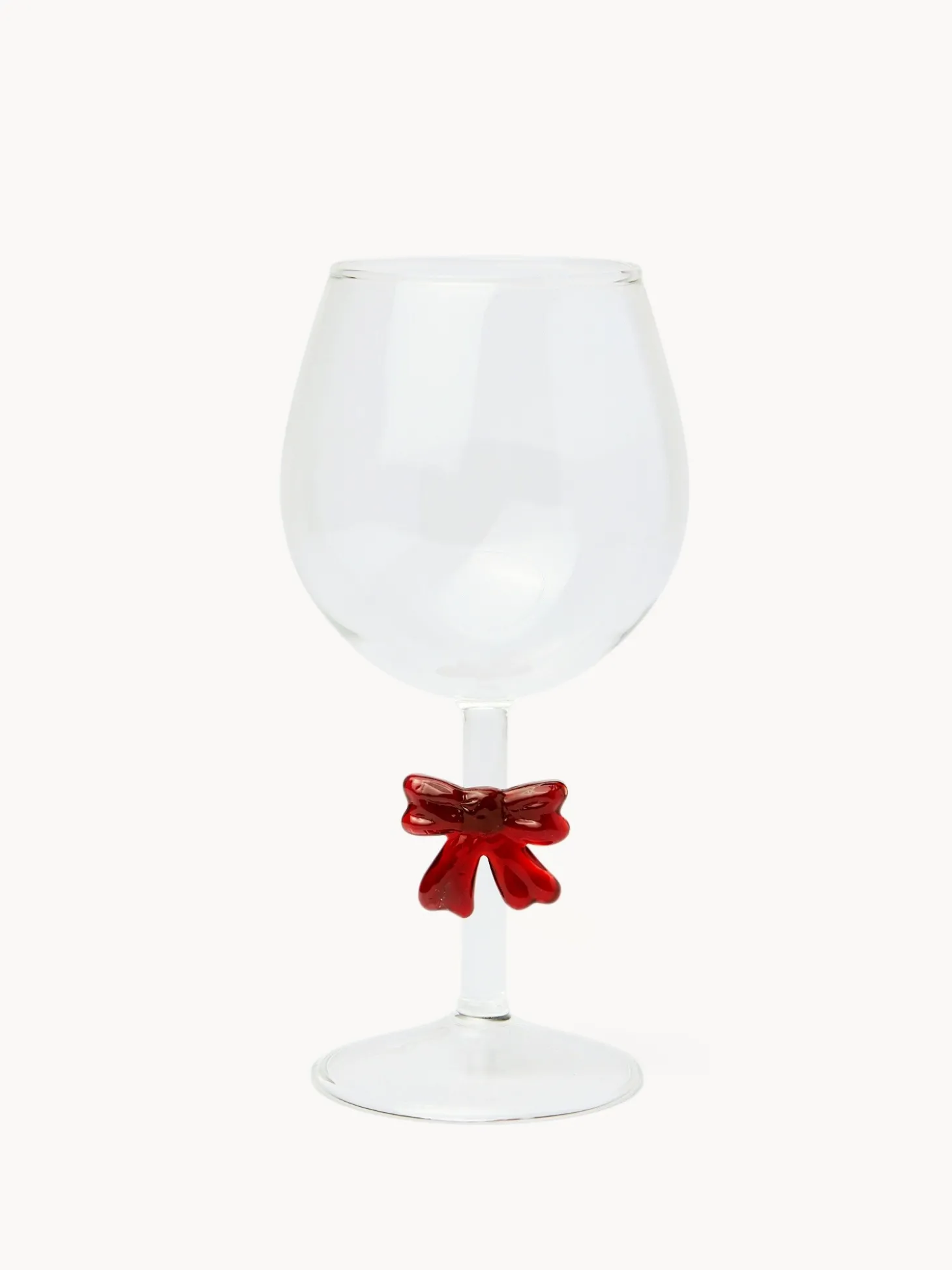 Calice in vetro borosilicato dettaglio fiocco