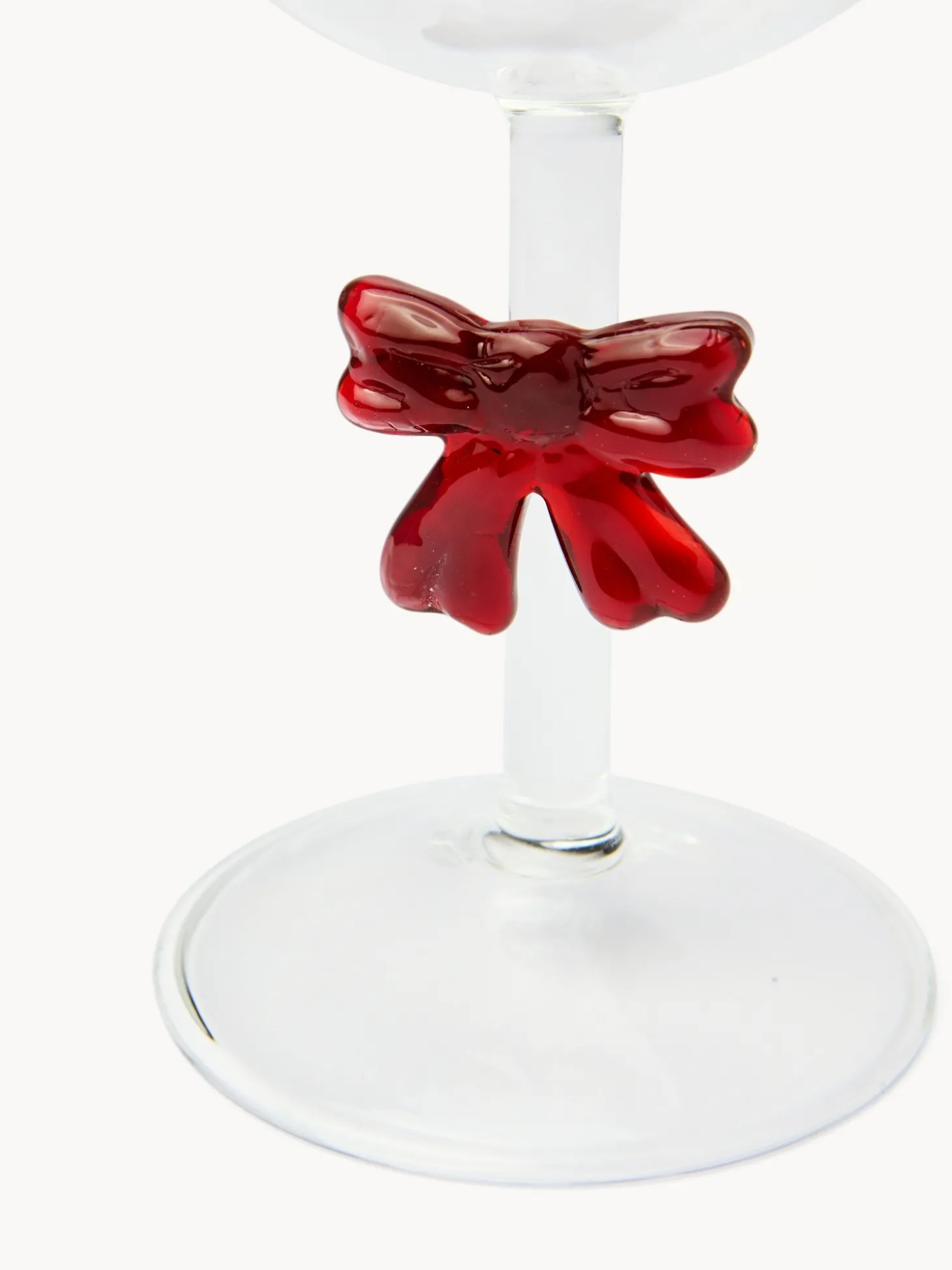Calice in vetro borosilicato dettaglio fiocco