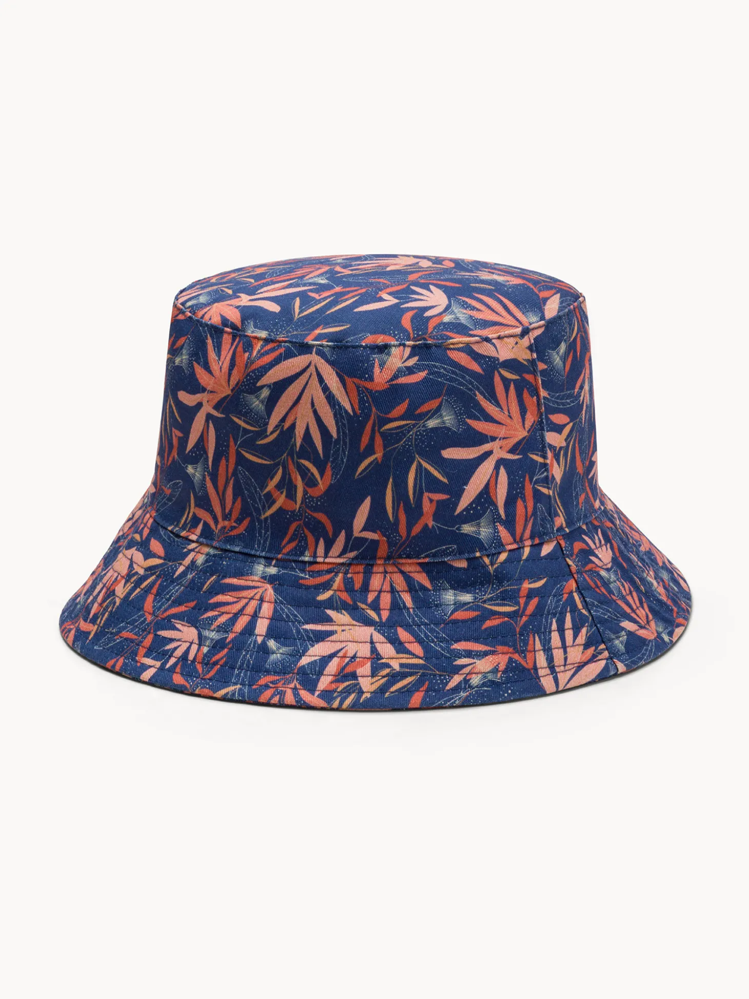 Cappello bucket motivo foglie