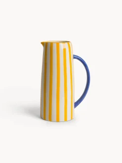 Caraffa in ceramica a righe
