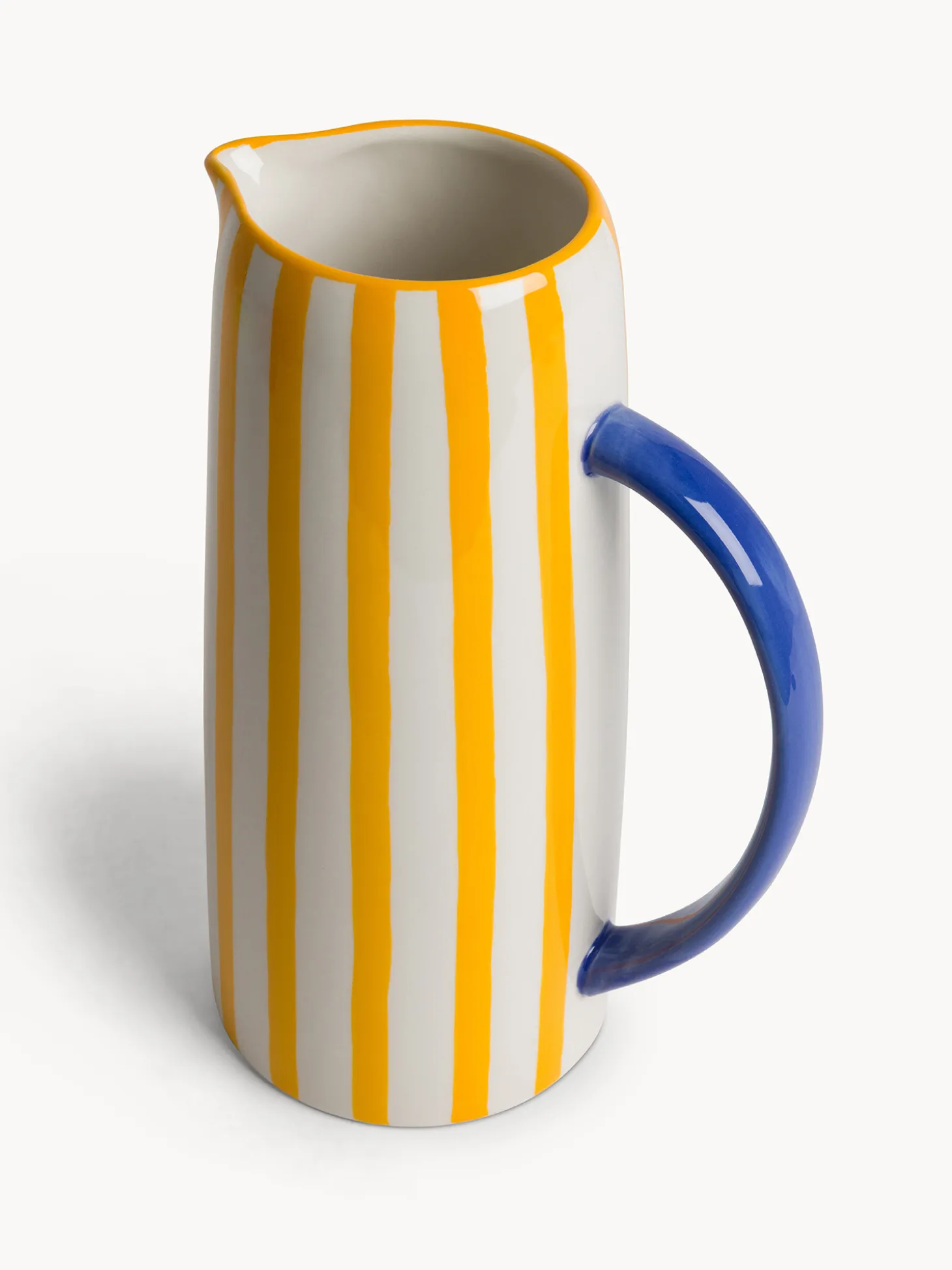 Caraffa in ceramica a righe