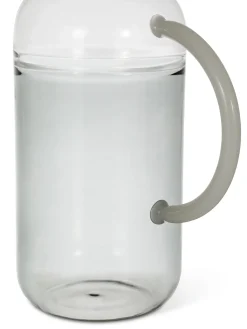 Caraffa in vetro base colorata