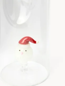 Caraffa in vetro borosilicato dettaglio Babbo Natale