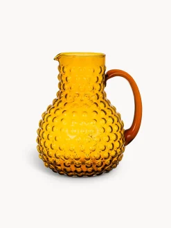 Caraffa in vetro con bolle in rilievo