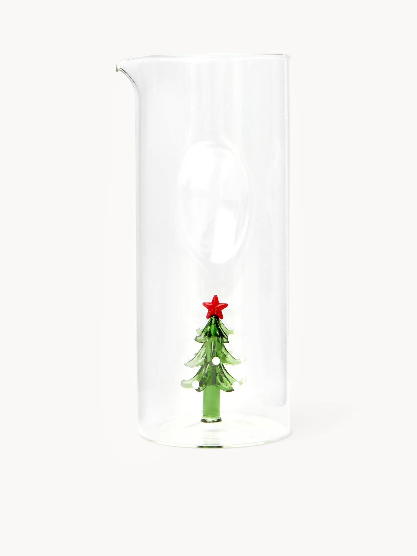 Caraffa in vetro dettaglio alberello