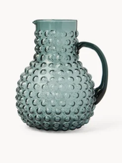Caraffa in vetro lavorazione a bolle