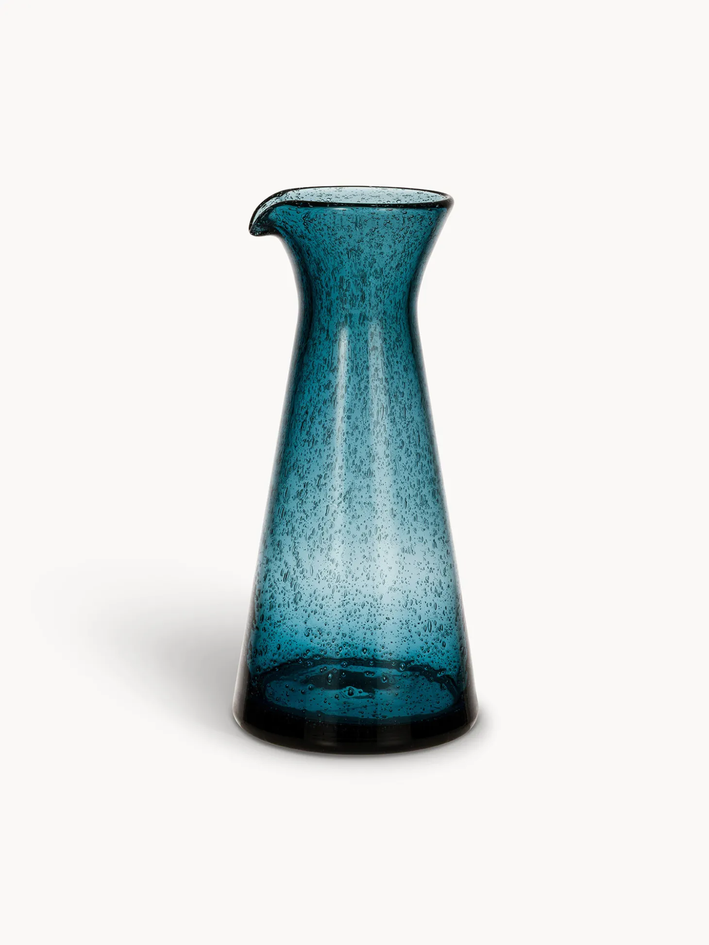 Caraffa in vetro sodalime con bolle