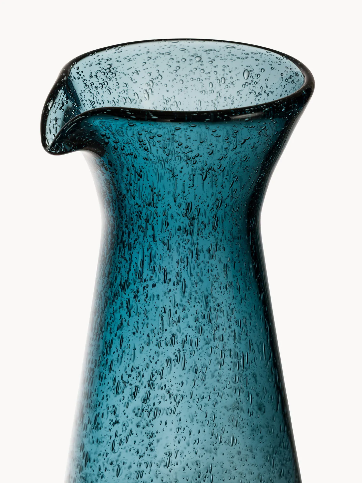Caraffa in vetro sodalime con bolle