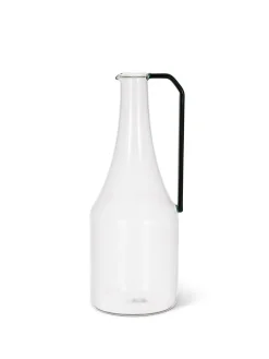 Caraffa vetro borosilicato manico ottanio