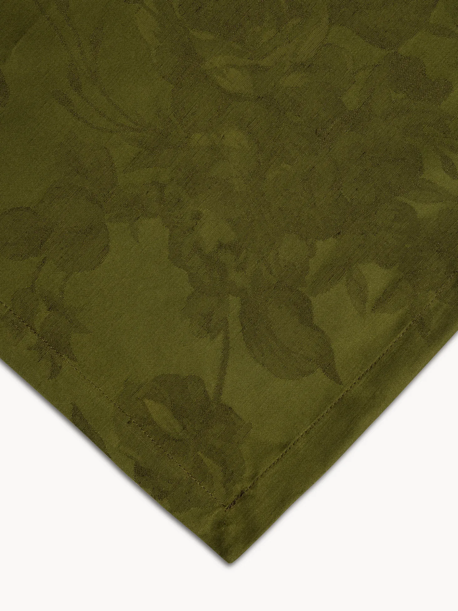 Centrotavola in cotone e lino jacquard motivo floreale