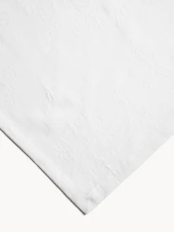 Centrotavola in puro cotone jacquard motivo floreale