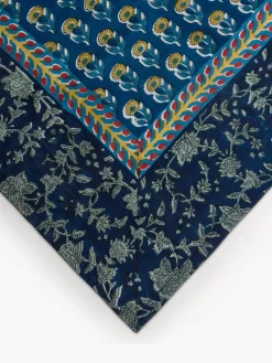 Centrotavola in puro cotone stampa block print piazzata