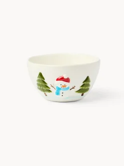Coppetta in ceramica motivo pupazzo di neve
