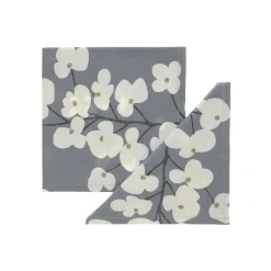 Coppia tovaglioli stampa fiori
