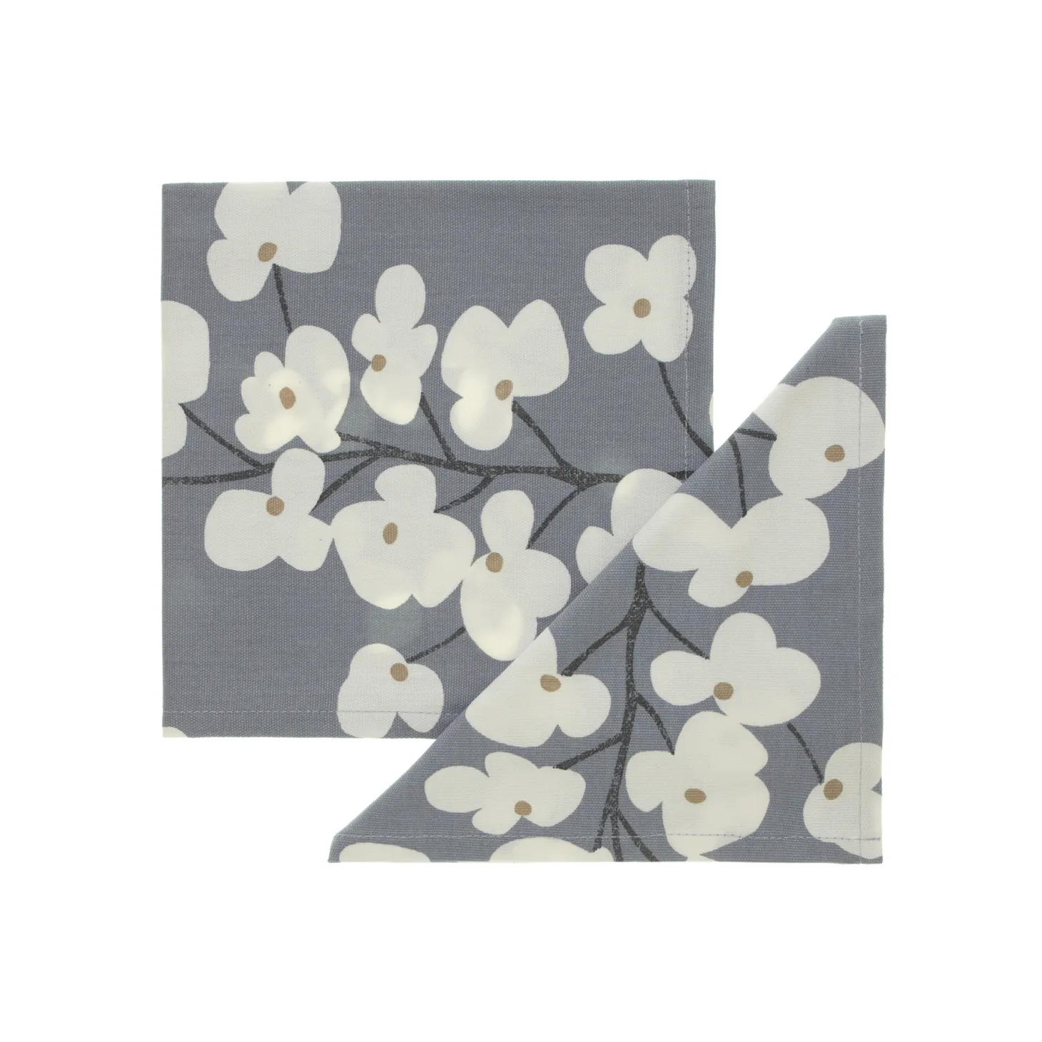 Coppia tovaglioli stampa fiori