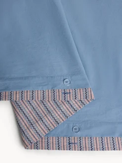 Copripiumino in cotone lavato lavorazione jacquard a righe