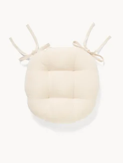 Cuscino da sedia con lacci in cotone e lurex