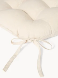Cuscino da sedia con lacci in cotone e lurex