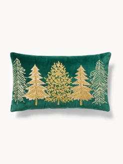Cuscino 30x50 alberi ricamati