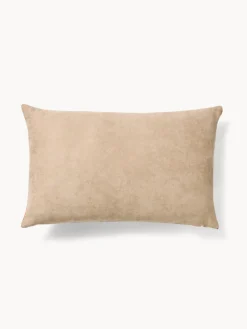 Cuscino 35x55 cm con fasce in velluto a contrasto