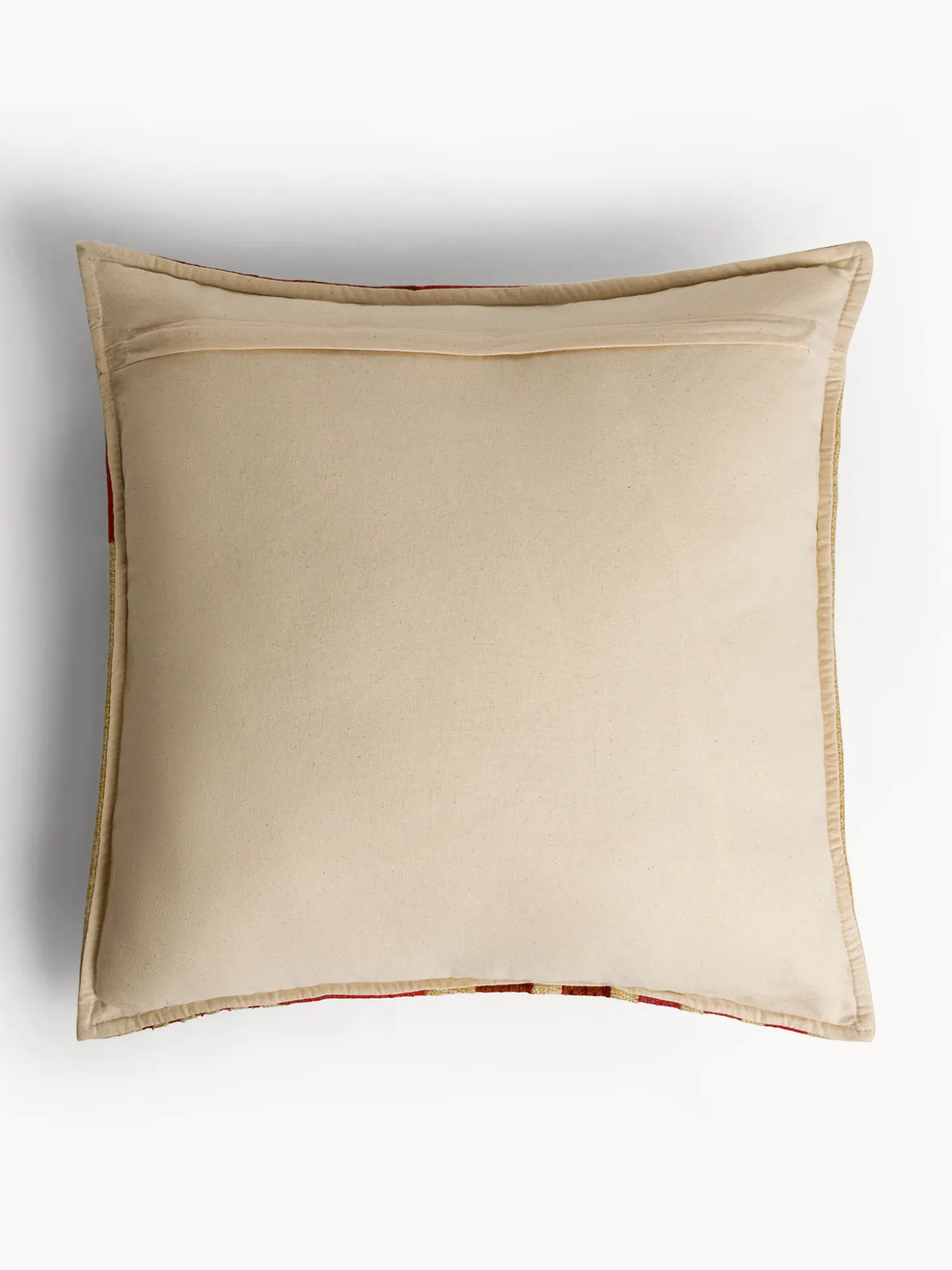Cuscino 45x45 cm in cotone con ricamo geometrico