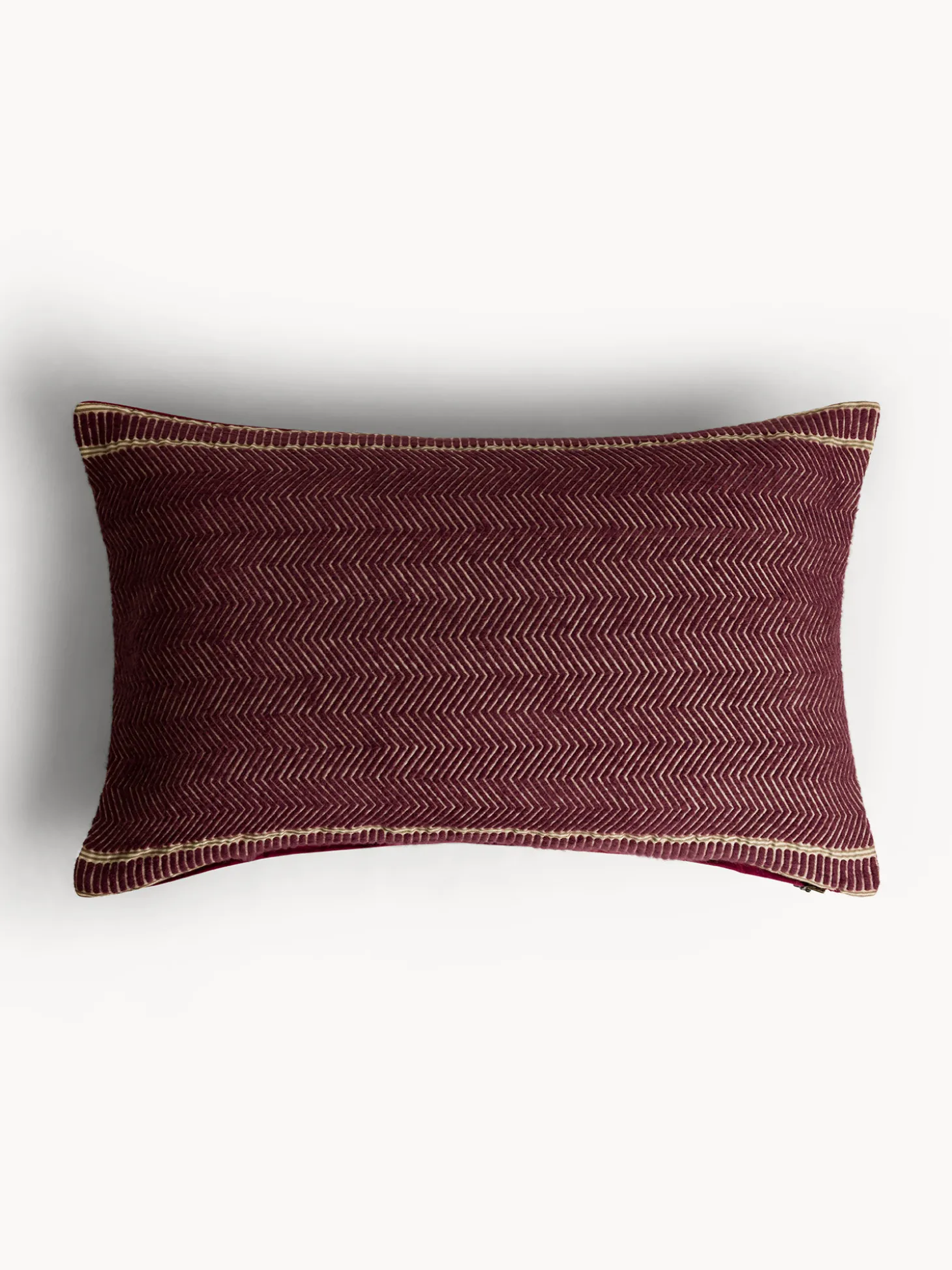 Cuscino 35x55 cm in mohair righe zigzag