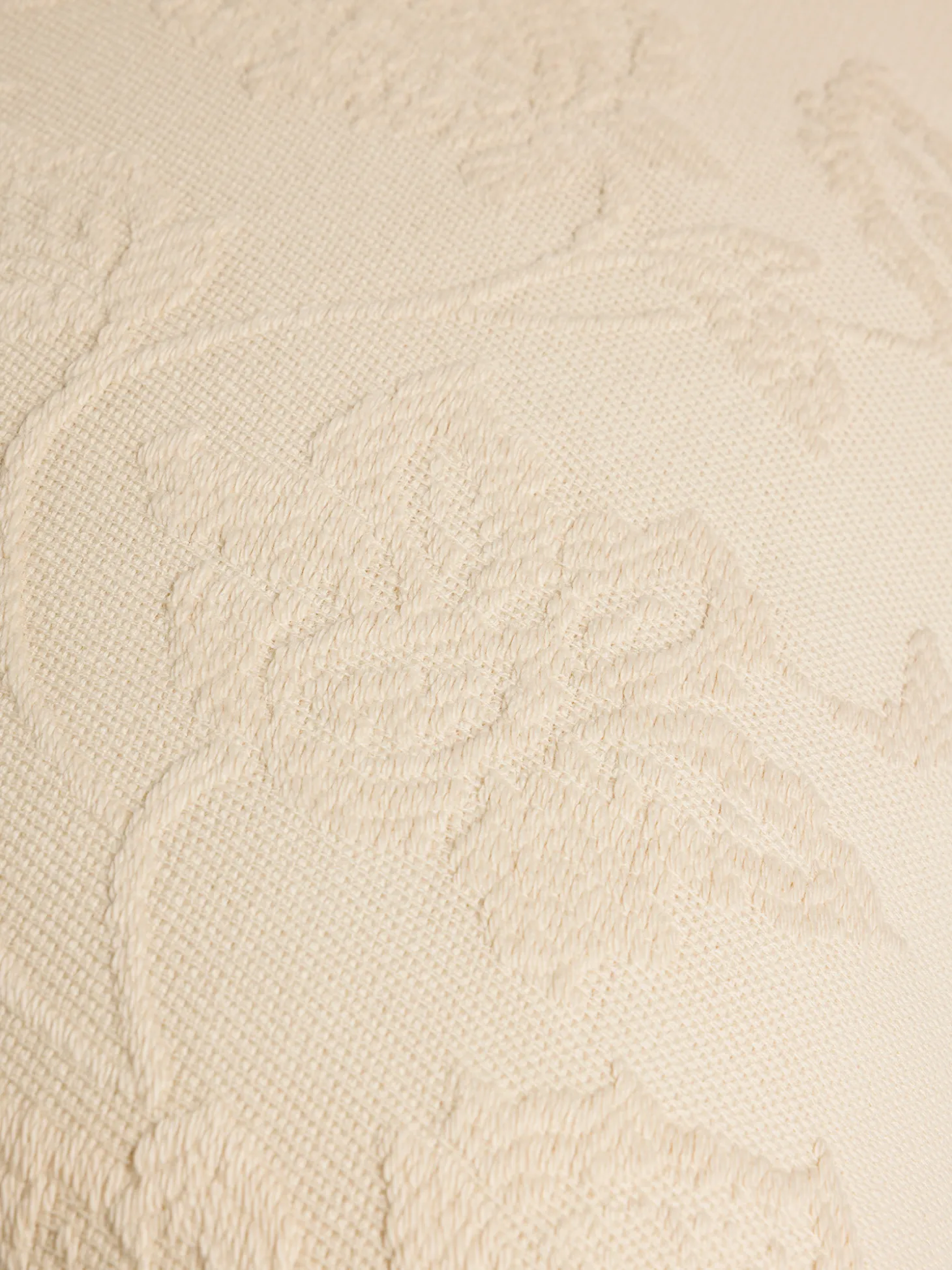 Cuscino 50x50 cm in puro cotone jacquard con motivo floreale