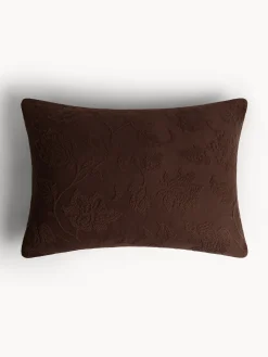 Cuscino 35x50 cm in puro cotone jacquard con motivo floreale
