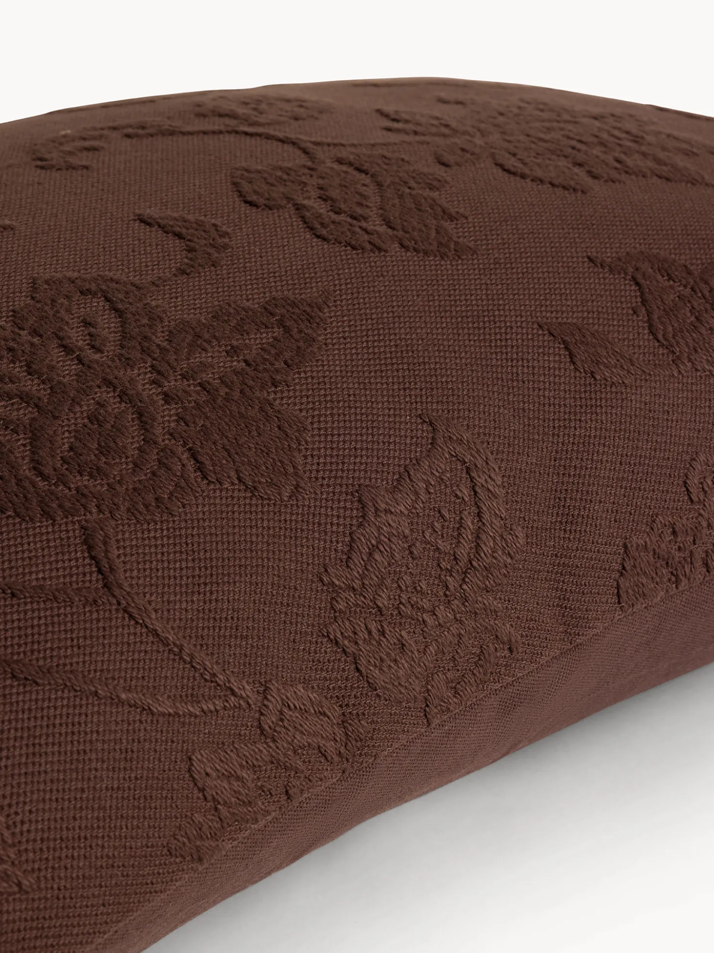 Cuscino 35x50 cm in puro cotone jacquard con motivo floreale