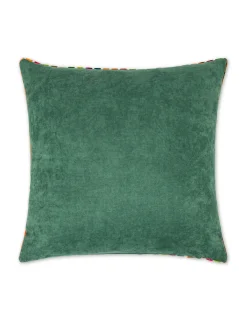 Cuscino 43x43 cm in velluto jacquard a righe