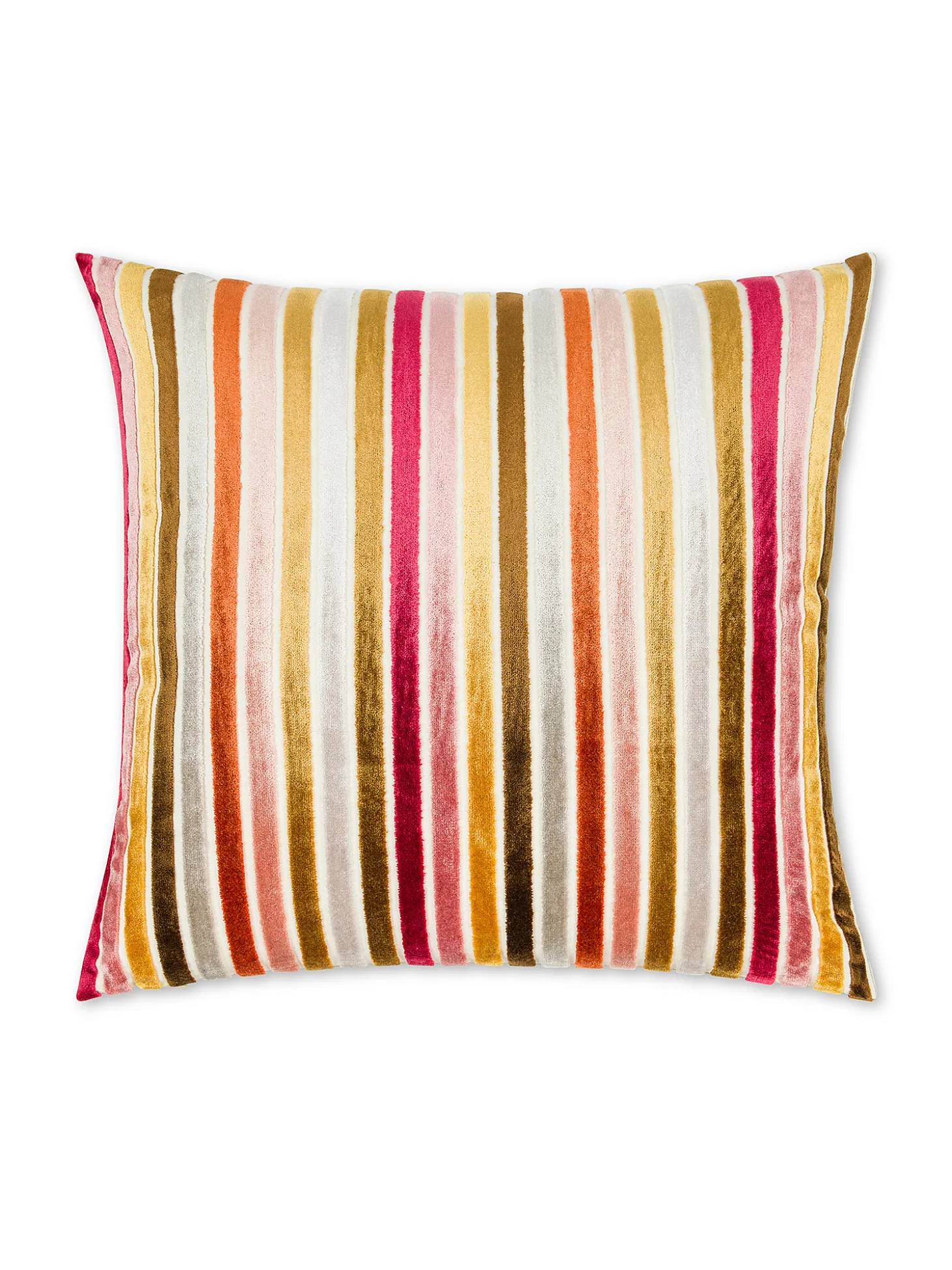 Cuscino 43x43 cm in velluto jacquard a righe